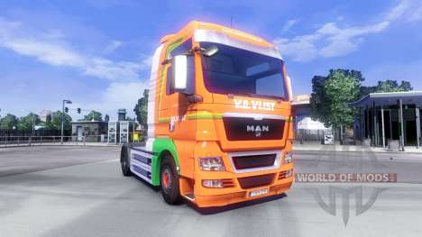 Skin Van Der Vlist on the truck MAN for Euro Truck Simulator 2