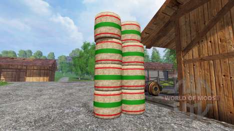 New textures bales of straw for Farming Simulator 2015