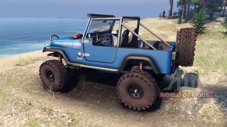 Jeep YJ 1987 Open Top blue for Spin Tires