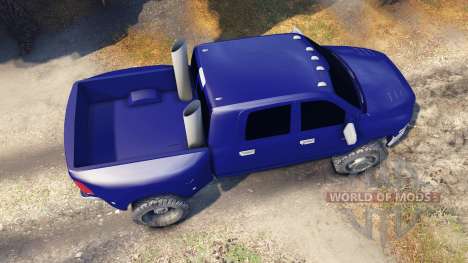 Dodge Ram 3500 dually v1.1 blue for Spin Tires