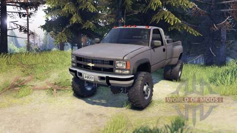 Chevrolet Regular Cab Dually gray for Spin Tires