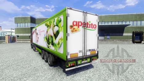 Skin Apetito on the trailer for Euro Truck Simulator 2