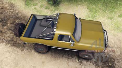 Dodge Ramcharger 1991 Open Top v1.1 olive green for Spin Tires