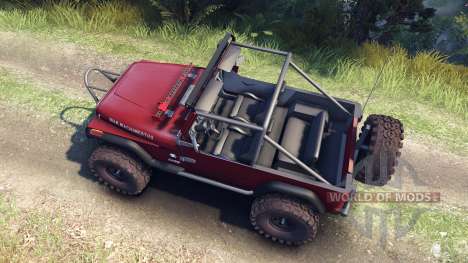 Jeep YJ 1987 Open Top maroon for Spin Tires