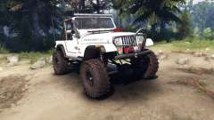 Jeep YJ 1987 Open Top white for Spin Tires