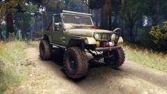 Jeep YJ 1987 Open Top green for Spin Tires