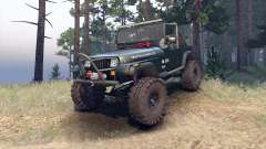 Jeep YJ 1987 Open Top dark green for Spin Tires