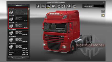 Motors for DAF truck for Euro Truck Simulator 2