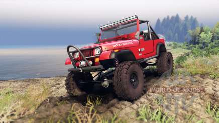 Jeep YJ 1987 Open Top red for Spin Tires