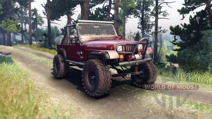 Jeep YJ 1987 Open Top maroon for Spin Tires