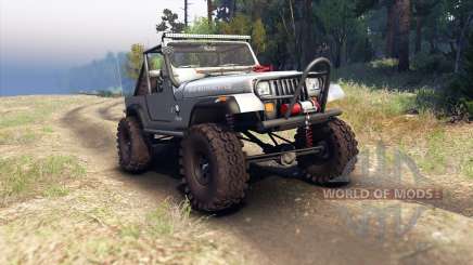 Jeep YJ 1987 Open Top silver for Spin Tires