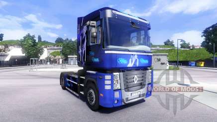 Skin Blue Dream on the tractor unit Renault Magnum for Euro Truck Simulator 2