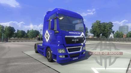 The skin Hamburg fahrt MAN on the truck MAN for Euro Truck Simulator 2