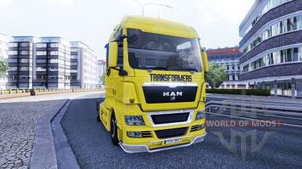 Skin Transformers on the truck MAN for Euro Truck Simulator 2