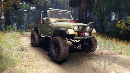 Jeep YJ 1987 Open Top green for Spin Tires