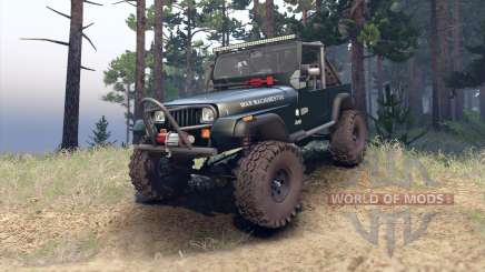 Jeep YJ 1987 Open Top dark green for Spin Tires