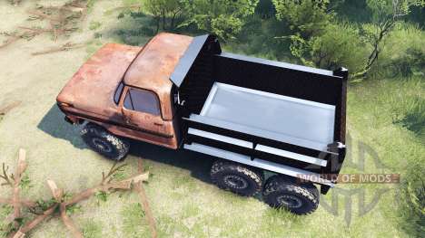 Ford F-100 6x6 v1.1 rusty for Spin Tires