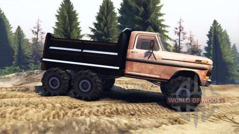Ford F-100 6x6 v2.0 rusty for Spin Tires