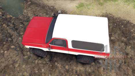 Chevrolet K5 Blazer 1975 red and white for Spin Tires