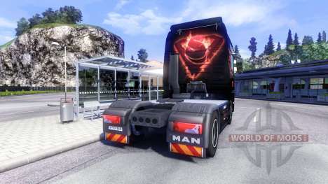 Skin Man Of Steel on the truck MAN for Euro Truck Simulator 2