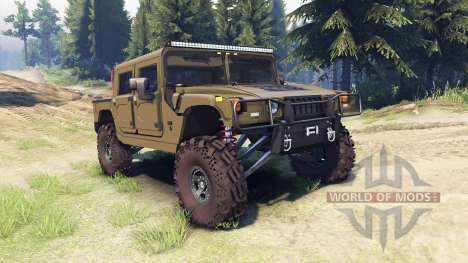 Hummer H1 army green for Spin Tires