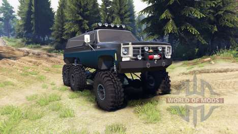 Chevrolet K5 Blazer 1975 Equipped black and blue for Spin Tires