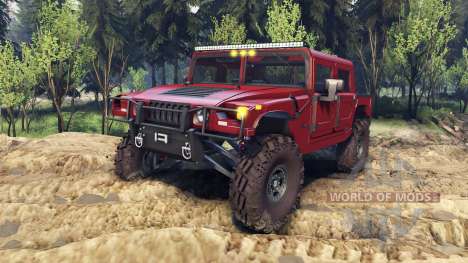 Hummer H1 fire house red for Spin Tires