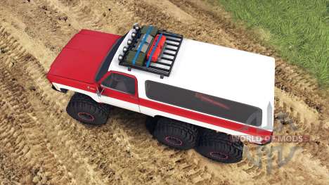 Chevrolet K5 Blazer 1975 Equipped red and white for Spin Tires