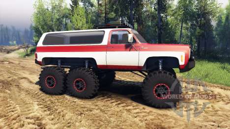 Chevrolet K5 Blazer 1975 Equipped red and white for Spin Tires