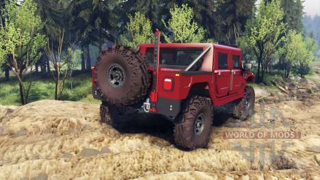 Hummer H1 fire house red for Spin Tires