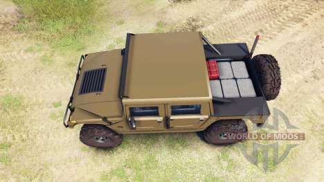 Hummer H1 army green for Spin Tires