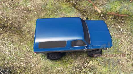 Chevrolet K5 Blazer 1975 blue and black for Spin Tires
