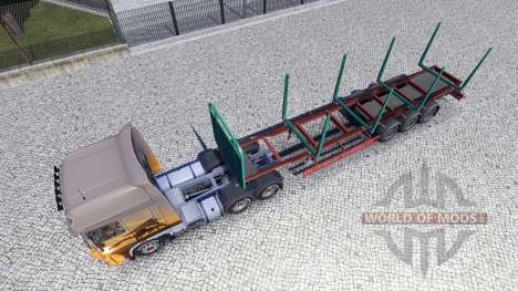 An empty semi-trailer for Euro Truck Simulator 2