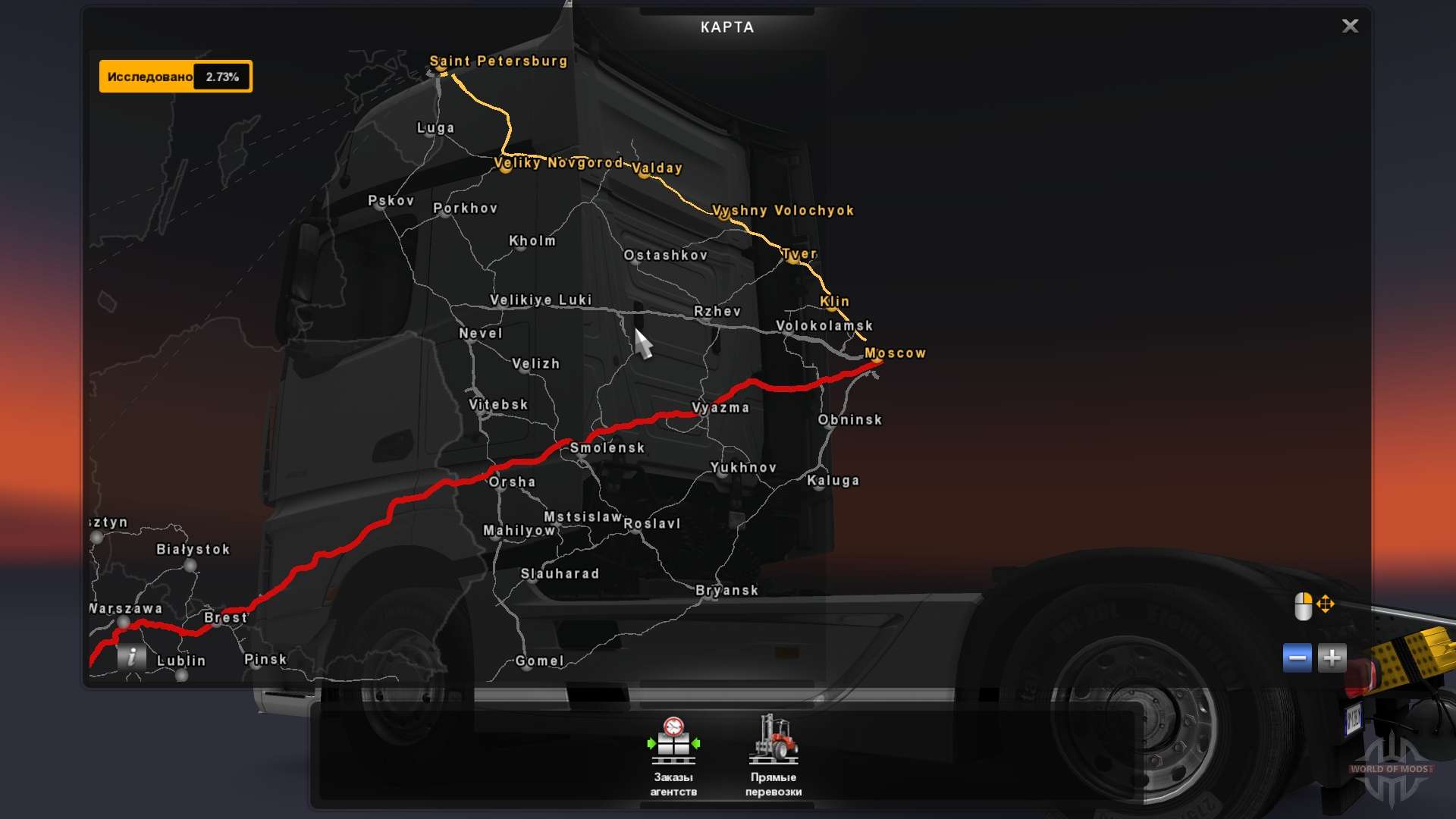 Map Of Russia Rusmap For Euro Truck Simulator 2