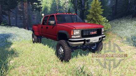 GMC Suburban 1995 Crew Cab Dually red for Spin Tires