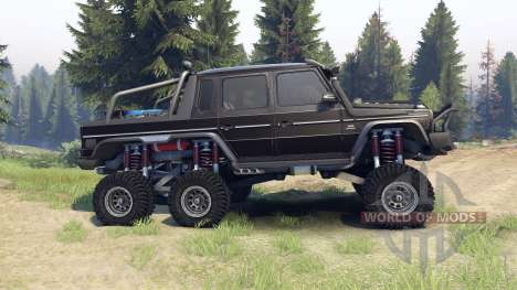 Mercedes-Benz G65 AMG 6x6 Final brilliant black for Spin Tires