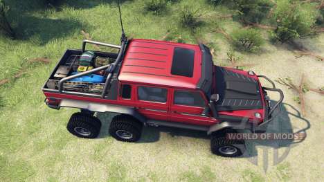 Mercedes-Benz G65 AMG 6x6 Final lemans red for Spin Tires