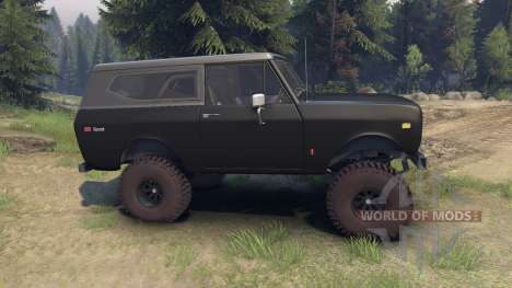 International Scout II 1977 black for Spin Tires