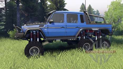 Mercedes-Benz G65 AMG 6x6 Final blue pearl for Spin Tires