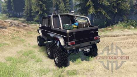 Mercedes-Benz G65 AMG 6x6 Final brilliant black for Spin Tires
