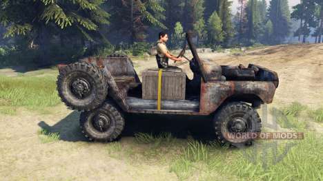 UAZ-469 rusty for Spin Tires