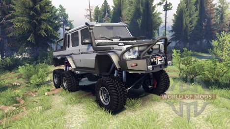 Mercedes-Benz G65 AMG 6x6 Final athlet silver for Spin Tires