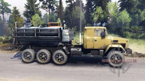 KrAZ-7140 yellow for Spin Tires