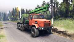 KrAZ-7140 orange for Spin Tires