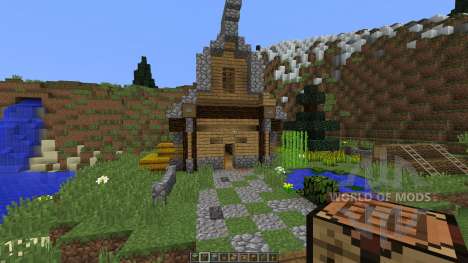 Medieval House on a little Island for Minecraft
