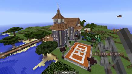 Contemporary colonial mansion for Minecraft