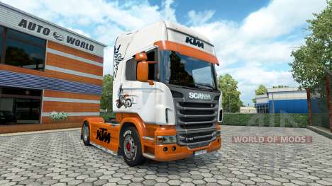 KTM skin for Scania truck for Euro Truck Simulator 2