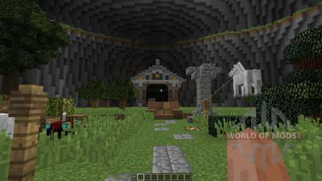 Big Closed Arena in a Dome with souterrains for Minecraft