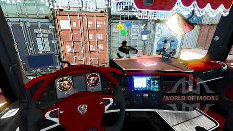 Red interior Scania for Euro Truck Simulator 2