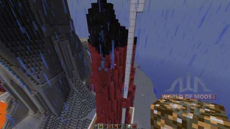 A dragon attack an old tower for Minecraft